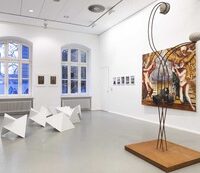 65. Jahresausstellung, Foyer, Siemsen, Wilmers, Masuhr, Lieber, Zaun, Foto: Hanne Brandt