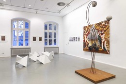 65. Jahresausstellung, Foyer, Siemsen, Wilmers, Masuhr, Lieber, Zaun, Foto: Hanne Brandt