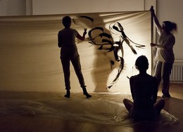 Licht und Schatten, Performance, Semesterende, Foto Hanne Brandt